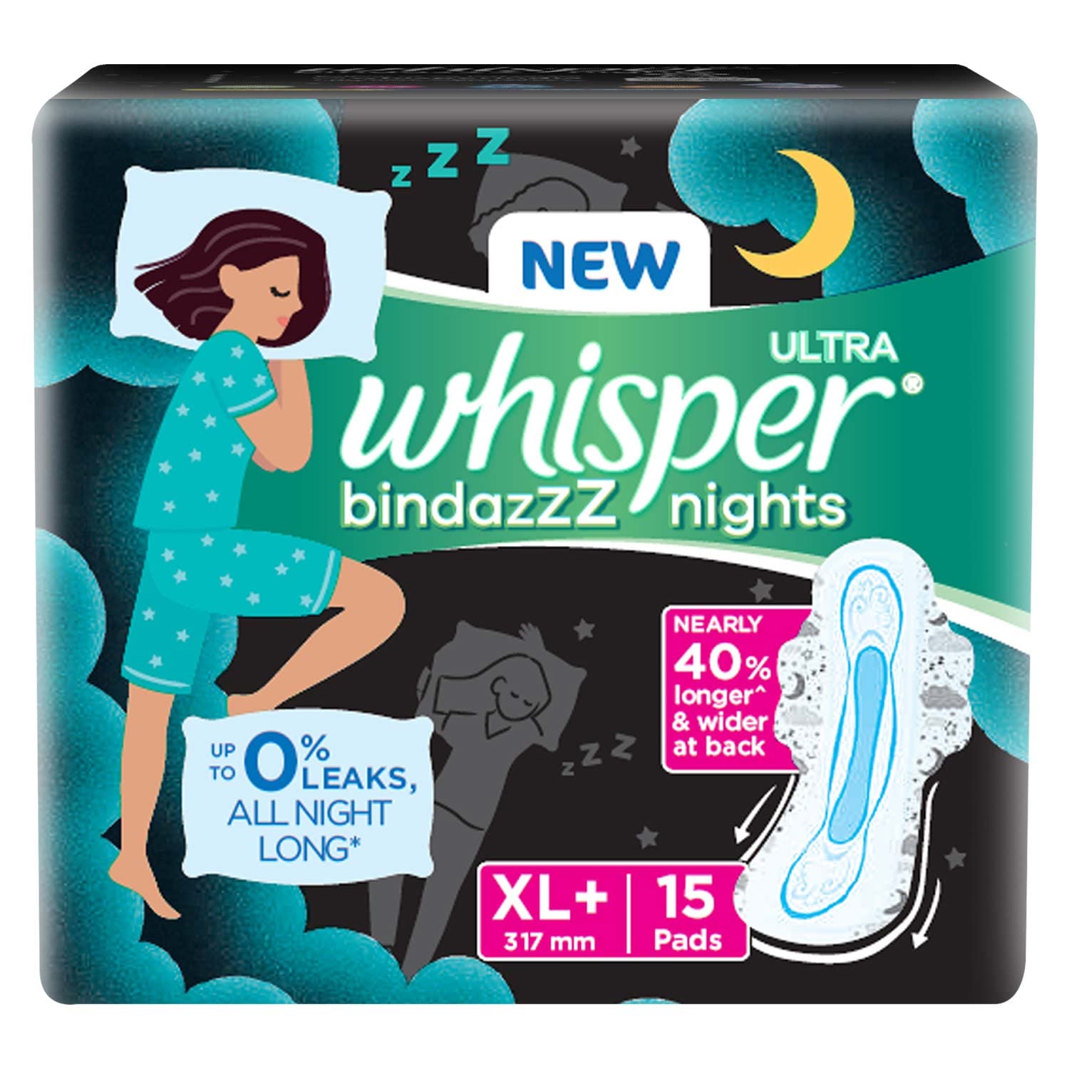 WHISPER ULTRA BINDAZZZ NIGHT XL+15